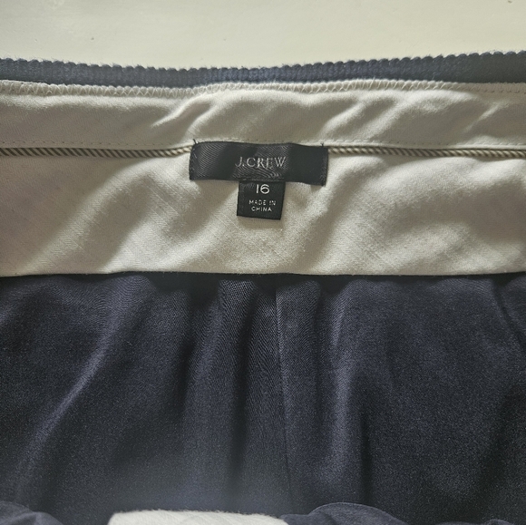 NWOT J.Crew Crochet Trim Navy Trousers - Picture 6 of 8